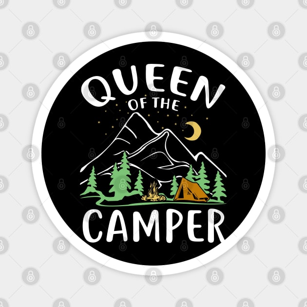 Queen Of The Camper funny camping Magnet by Tuyetle